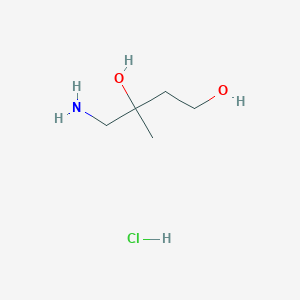 molecular formula C5H14ClNO2 B2999556 4-氨基-3-甲基丁烷-1,3-二醇；盐酸盐 CAS No. 2305254-98-0