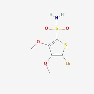 molecular formula C6H8BrNO4S2 B2999557 5-Bromo-3,4-dimethoxythiophene-2-sulfonamide CAS No. 2228571-43-3