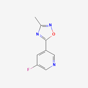 molecular formula C8H6FN3O B2999564 5-(5-Fluoropyridin-3-yl)-3-methyl-1,2,4-oxadiazole CAS No. 1864357-27-6