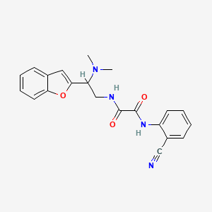 N1-(2-(benzofuran-2-yl)-2-(dimethylamino)ethyl)-N2-(2-cyanophenyl)oxalamide