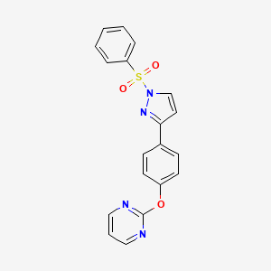 2-{4-[1-(phenylsulfonyl)-1H-pyrazol-3-yl]phenoxy}pyrimidine