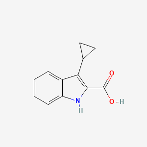 molecular formula C12H11NO2 B2999572 3-Cyclopropyl-1H-indole-2-carboxylic acid CAS No. 2375273-62-2