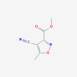 molecular formula C7H6N2O3 B2999573 4-氰基-5-甲基-1,2-恶唑-3-甲酸甲酯 CAS No. 2106989-69-7