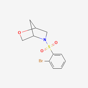 molecular formula C11H12BrNO3S B2999579 5-((2-Bromophenyl)sulfonyl)-2-oxa-5-azabicyclo[2.2.1]heptane CAS No. 2024100-41-0