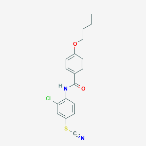 molecular formula C18H17ClN2O2S B299958 4-[(4-Butoxybenzoyl)amino]-3-chlorophenyl thiocyanate 