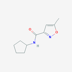 molecular formula C10H14N2O2 B2999585 N-cyclopentyl-5-methyl-1,2-oxazole-3-carboxamide CAS No. 135401-66-0