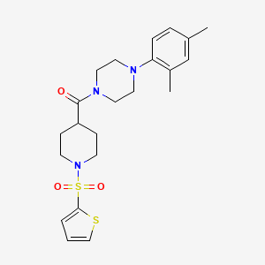 (4-(2,4-Dimethylphenyl)piperazin-1-yl)(1-(thiophen-2-ylsulfonyl)piperidin-4-yl)methanone