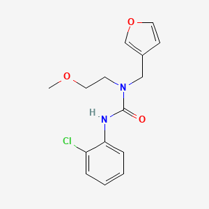 molecular formula C15H17ClN2O3 B2999592 3-(2-Chlorophenyl)-1-(furan-3-ylmethyl)-1-(2-methoxyethyl)urea CAS No. 1421527-07-2