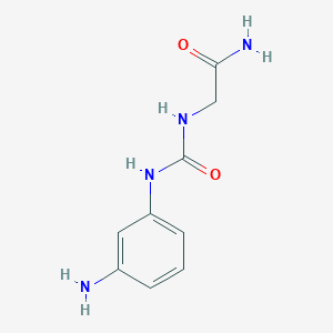 molecular formula C9H12N4O2 B2999606 2-{[(3-Aminophenyl)carbamoyl]amino}acetamide CAS No. 1040058-29-4
