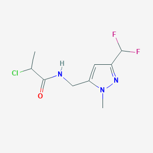 2-Chloro-N-[[5-(difluoromethyl)-2-methylpyrazol-3-yl]methyl]propanamide