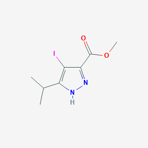 molecular formula C8H11IN2O2 B2999609 Methyl 4-iodo-3-isopropyl-1H-pyrazole-5-carboxylate CAS No. 1290962-37-6