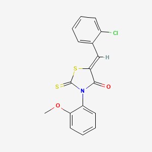 (5Z)-5-[(2-chlorophenyl)methylidene]-3-(2-methoxyphenyl)-2-sulfanylidene-1,3-thiazolidin-4-one