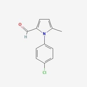 molecular formula C12H10ClNO B2999613 1-(4-chlorophenyl)-5-methyl-1H-pyrrole-2-carbaldehyde CAS No. 76964-40-4