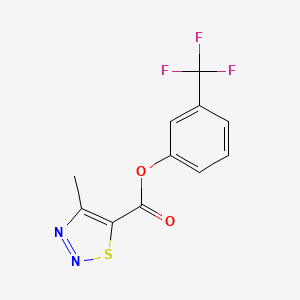 molecular formula C11H7F3N2O2S B2999615 3-(Trifluoromethyl)phenyl 4-methyl-1,2,3-thiadiazole-5-carboxylate CAS No. 477864-72-5