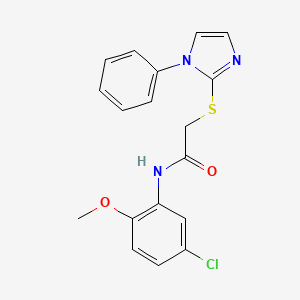N-(5-chloro-2-methoxyphenyl)-2-((1-phenyl-1H-imidazol-2-yl)thio)acetamide