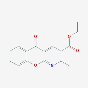 molecular formula C16H13NO4 B2999619 乙基 2-甲基-5-氧代-5H-苯并[2,3-b]吡啶-3-羧酸酯 CAS No. 68301-89-3