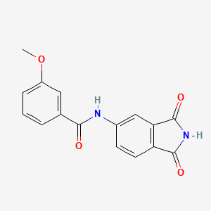 molecular formula C16H12N2O4 B2999620 N-(1,3-dioxo-5-isoindolyl)-3-methoxybenzamide CAS No. 683235-18-9