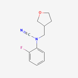 (2-Fluorophenyl)-(oxolan-3-ylmethyl)cyanamide