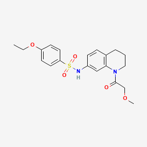 molecular formula C20H24N2O5S B2999628 4-ethoxy-N-(1-(2-methoxyacetyl)-1,2,3,4-tetrahydroquinolin-7-yl)benzenesulfonamide CAS No. 1170874-02-8