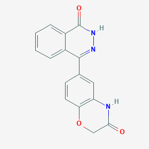 molecular formula C16H11N3O3 B2999634 6-(4-oxo-3,4-dihydro-1-phthalazinyl)-2H-1,4-benzoxazin-3(4H)-one CAS No. 330151-13-8