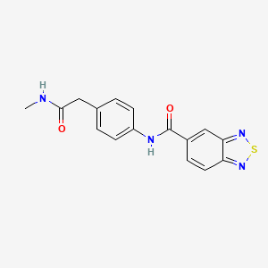 molecular formula C16H14N4O2S B2999639 N-(4-(2-(methylamino)-2-oxoethyl)phenyl)benzo[c][1,2,5]thiadiazole-5-carboxamide CAS No. 1207056-35-6