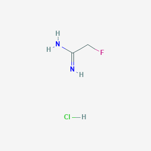 molecular formula C2H6ClFN2 B2999641 2-Fluoroethanimidamide hydrochloride CAS No. 2805-16-5; 381-63-5