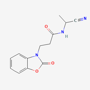 N-(1-Cyanoethyl)-3-(2-oxo-1,3-benzoxazol-3-YL)propanamide