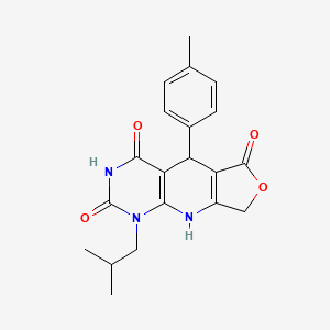 8-(4-Methylphenyl)-13-(2-methylpropyl)-5-oxa-2,11,13-triazatricyclo[7.4.0.0^{3,7}]trideca-1(9),3(7)-diene-6,10,12-trione