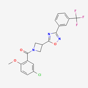 (5-Chloro-2-methoxyphenyl)(3-(3-(3-(trifluoromethyl)phenyl)-1,2,4-oxadiazol-5-yl)azetidin-1-yl)methanone