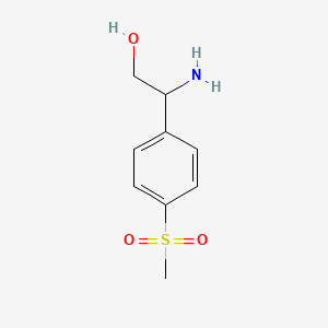 molecular formula C9H13NO3S B2999653 2-Amino-2-(4-methylsulfonylphenyl)ethanol CAS No. 1270556-34-7