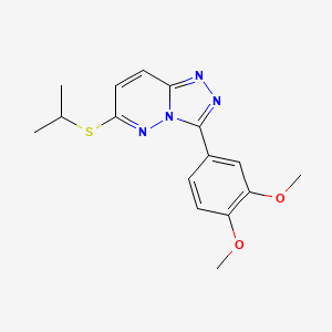 molecular formula C16H18N4O2S B2999656 3-(3,4-Dimethoxyphenyl)-6-(isopropylthio)-[1,2,4]triazolo[4,3-b]pyridazine CAS No. 852437-22-0