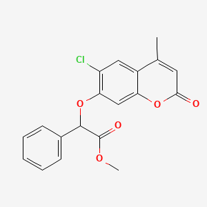 Methyl 2-(6-chloro-4-methyl-2-oxochromen-7-yl)oxy-2-phenylacetate