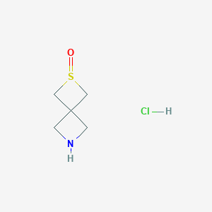 molecular formula C5H10ClNOS B2999665 2lambda4-Thia-6-azaspiro[3.3]heptane 2-oxide;hydrochloride CAS No. 2413874-86-7