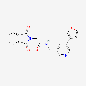 2-(1,3-dioxoisoindolin-2-yl)-N-((5-(furan-3-yl)pyridin-3-yl)methyl)acetamide