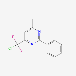 molecular formula C12H9ClF2N2 B2999675 4-(氯二氟甲基)-6-甲基-2-苯基嘧啶 CAS No. 306979-31-7