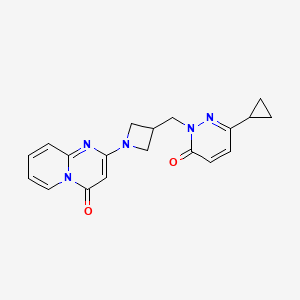 molecular formula C19H19N5O2 B2999677 6-cyclopropyl-2-[(1-{4-oxo-4H-pyrido[1,2-a]pyrimidin-2-yl}azetidin-3-yl)methyl]-2,3-dihydropyridazin-3-one CAS No. 2176124-84-6