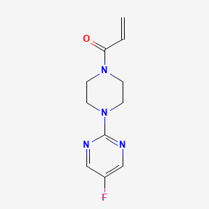 molecular formula C11H13FN4O B2999678 1-[4-(5-Fluoropyrimidin-2-yl)piperazin-1-yl]prop-2-en-1-one CAS No. 2196445-06-2