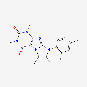 molecular formula C19H21N5O2 B2999689 6-(2,4-Dimethylphenyl)-2,4,7,8-tetramethylpurino[7,8-a]imidazole-1,3-dione CAS No. 878732-23-1