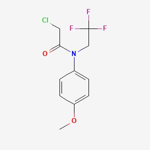 molecular formula C11H11ClF3NO2 B2999693 2-chloro-N-(4-methoxyphenyl)-N-(2,2,2-trifluoroethyl)acetamide CAS No. 878218-53-2