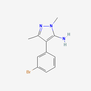 4-(3-Bromophenyl)-2,5-dimethylpyrazol-3-amine