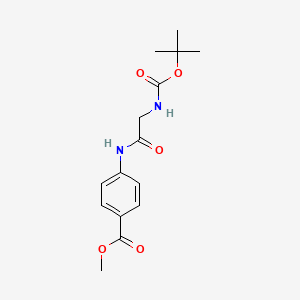 molecular formula C15H20N2O5 B2999712 4-[{[N-(叔丁氧羰基)甘氨酰]氨基}苯甲酸甲酯 CAS No. 250789-96-9