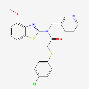 2-((4-chlorophenyl)thio)-N-(4-methoxybenzo[d]thiazol-2-yl)-N-(pyridin-3-ylmethyl)acetamide