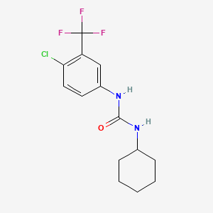 molecular formula C14H16ClF3N2O B2999745 N-[4-chloro-3-(trifluoromethyl)phenyl]-N'-cyclohexylurea CAS No. 392707-84-5