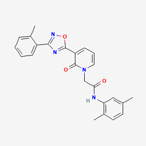 molecular formula C24H22N4O3 B2999746 N-(2,5-dimethylphenyl)-2-(2-oxo-3-(3-(o-tolyl)-1,2,4-oxadiazol-5-yl)pyridin-1(2H)-yl)acetamide CAS No. 1251696-06-6
