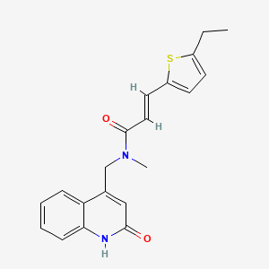 molecular formula C20H20N2O2S B2999749 (E)-3-(5-ethylthiophen-2-yl)-N-((2-hydroxyquinolin-4-yl)methyl)-N-methylacrylamide CAS No. 902011-58-9