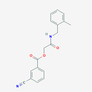 molecular formula C18H16N2O3 B2999752 2-((2-Methylbenzyl)amino)-2-oxoethyl 3-cyanobenzoate CAS No. 1062050-19-4