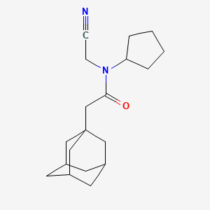 molecular formula C19H28N2O B2999754 2-(adamantan-1-yl)-N-(cyanomethyl)-N-cyclopentylacetamide CAS No. 1808664-62-1