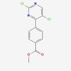 molecular formula C12H8Cl2N2O2 B2999756 4-(2,5-二氯-4-嘧啶基)苯甲酸甲酯 CAS No. 663611-49-2