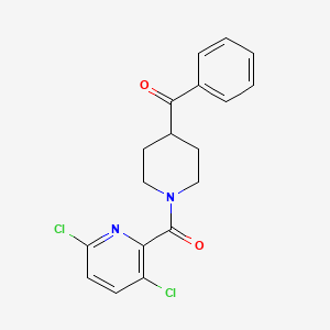 molecular formula C18H16Cl2N2O2 B2999758 2-(4-Benzoylpiperidine-1-carbonyl)-3,6-dichloropyridine CAS No. 1210869-25-2