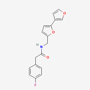 molecular formula C17H14FNO3 B2999761 N-([2,3'-联吡喃]-5-基甲基)-2-(4-氟苯基)乙酰胺 CAS No. 2034566-01-1